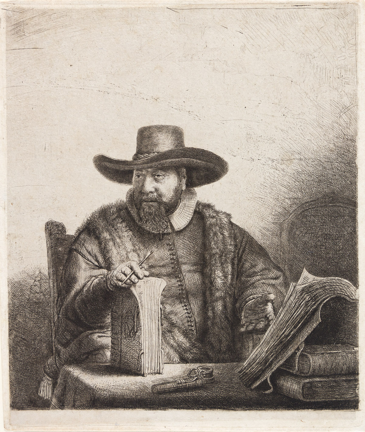 REMBRANDT VAN RIJN Cornelis Claesz Anslo, Preacher.